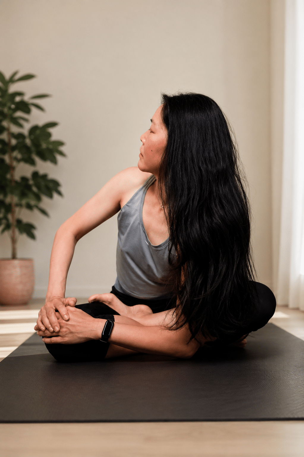 Meiyu van yangsheng lifestyle doet yoga
